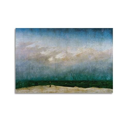 Poster "The Monk by The Sea" von Caspar David Friedrich, Kunstdruck, Wand-Foto, zum Aufhängen, Bild, Familienschlafzimmer, Dekoration, Geschenk, 30 x 45 cm von RedVos