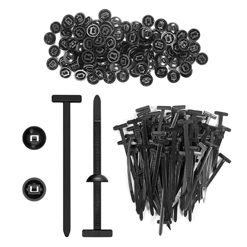 Redamancy 100 Stück Nylon Universal Kabelbinder Clip, Schwerlast Selbstverriegelnde Kunststoff Kabelbinder Halter, für Kofferraum, Motorschutz und Lose Werkzeuge reparieren von Redamancy