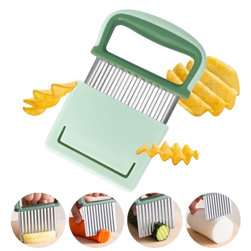 Wellenschneider, Pommes Wellenmesser, Wellenmesser mit Schutzhülle, Wellenmesser Rostfreier Stahl, Wellenschneider Aus Edelstahl für Pommes, Obst, Gemüse und Butter Wellenschneider, Pommes Wellenmesser, Wellenmesser mit Schutzhülle, Wellenmesser Rostfreier Stahl, Wellenschneider Aus Edelstahl für Pommes, Obst, Gemüse und Butter von Redamancy
