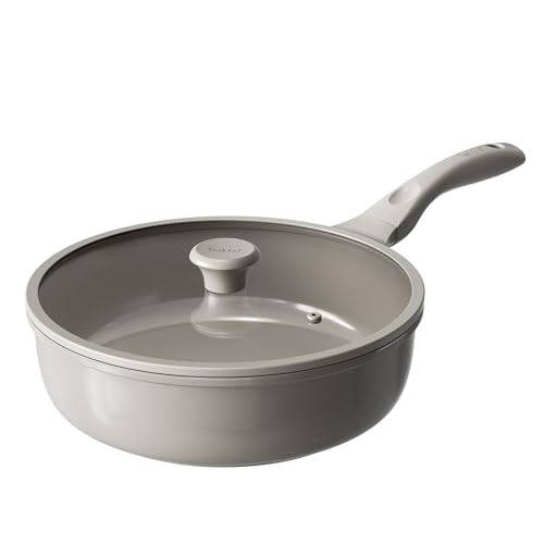 Redchef Keramik Pfanne 28cm mit Deckel, Antihaft Bratpfanne Induktion, Omelette Pfanne mit allen Herdarten, PTFE-frei PFAS-frei PFOA-frei, Kratzfest Spülmaschinenfest von Redchef