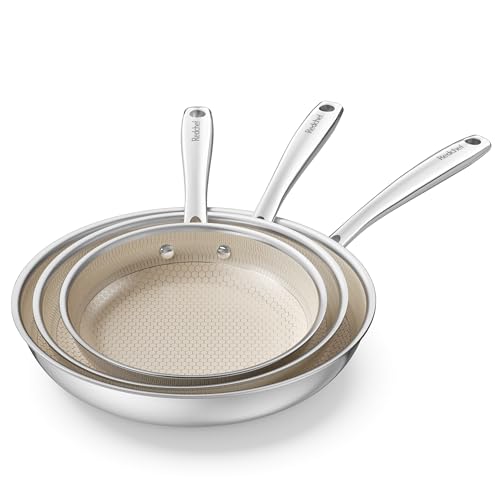 Redchef Wabenstruktur pfanne 3-teilig Keramik Pfannenset, Bratpfanne 24, 20, 28 cm, Edelstahlpfanne Induktion, PTFE Frei PFAS Frei PFOA Frei Pfannen Set, Backofenfest Spülmaschinen Redchef Wabenstruktur pfanne 3-teilig Keramik Pfannenset, Bratpfanne 24, 20, 28 cm, Edelstahlpfanne Induktion, PTFE Frei PFAS Frei PFOA Frei Pfannen Set, Backofenfest Spülmaschinen von Redchef