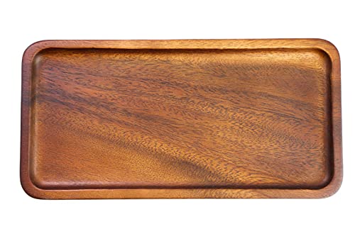 redchocol8 (R) handgefertigt Holz Rechteckiger Teller Tablett Natur Braun Esstisch Mittelpunkt, länglich von Redchocol8