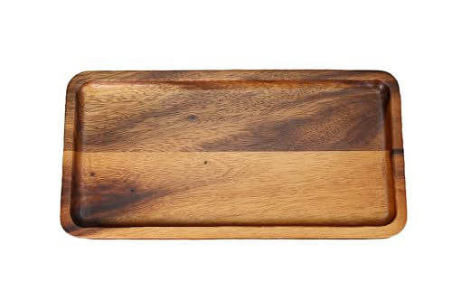 redchocol8 (R) handgefertigt Holz Rechteckiger Teller Tablett Natur Braun Esstisch Mittelpunkt, länglich von redchocol8