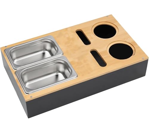 Couchbar Snackbox mit Getränkehalter, Sofatablett Snackschale mit 2 Snackschalen 2 Untersetzer 1 Flaschenöffner, Snackbox Organizer Flaschenhalter von Redcoutt