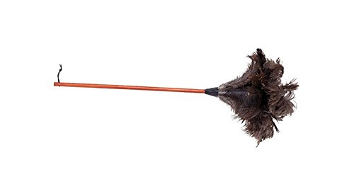 Straußenwedel, 90 cm, mit dunklem Griff und großem dunklen Federkopf Für die perfekte Hausfrau! von Redecker