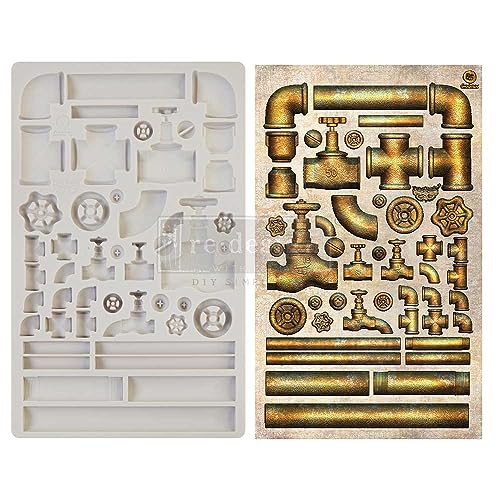 Redesign With Prima 655350968601 Rusty Pipeline Clay, Soap Making Molds,Pottery & Modeling Clays, Silikon, 5"x8"x8mm von PRIMA MARKETING INC