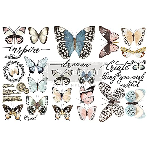 Prima Marketing Re-Design Decor Transfers 6"X12" 3/Sheets-Papillon Collection -RE653385 von Redesign with Prima