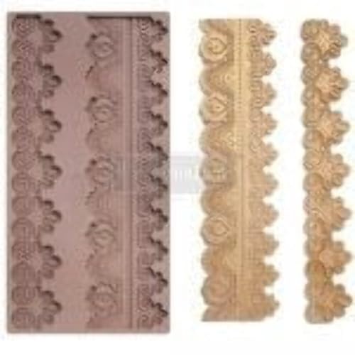 Redesign With Prima Redesign Decor Moulds Décor Mould CECE-Border Lace II-5"x10"x8mm Crafting Resin Molds for air Dry Clay DIY Projects Funiture Dresser, Chocolate,Cake,Candy,Backery,Soap,Polymer Clay von Redesign with Prima