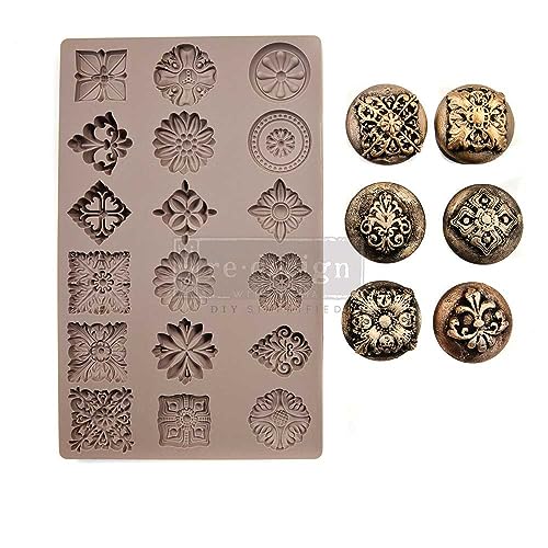 Redesign With Prima Redesign Decor Moulds 5"x8"x8mm-Curio Trinkets Crafting Resin Molds for air Dry Clay DIY Projects Funiture Dresser, Chocolate,Cake,Candy,Backery,Soap,Polymer Clay,hot Glue von Redesign with Prima