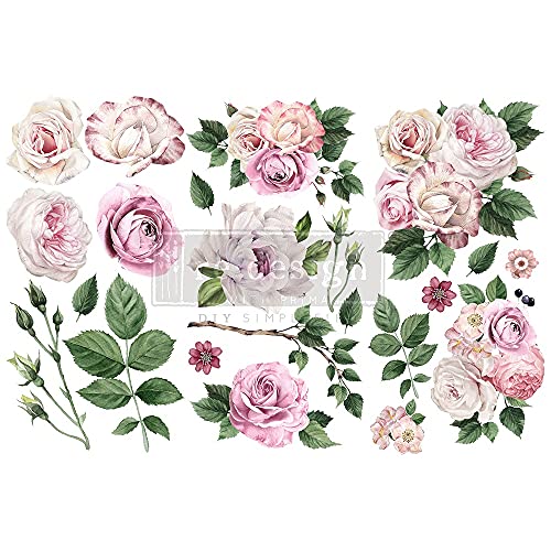 Prima Marketing Re-Design Decor Transfers 6"X12" 3/Sheets-Delicate Roses -RE653484 von Redesign with Prima