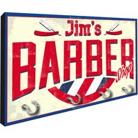 Barber Shop Schlüsselbrett Rack Von Redeye Laserworks Personalisiert von RedeyeLaserworks