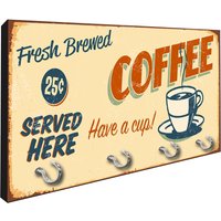 Vintage Frisch Gebrühten Kaffee Schlüsselbrett Rack Von Redeye Laserworks von RedeyeLaserworks