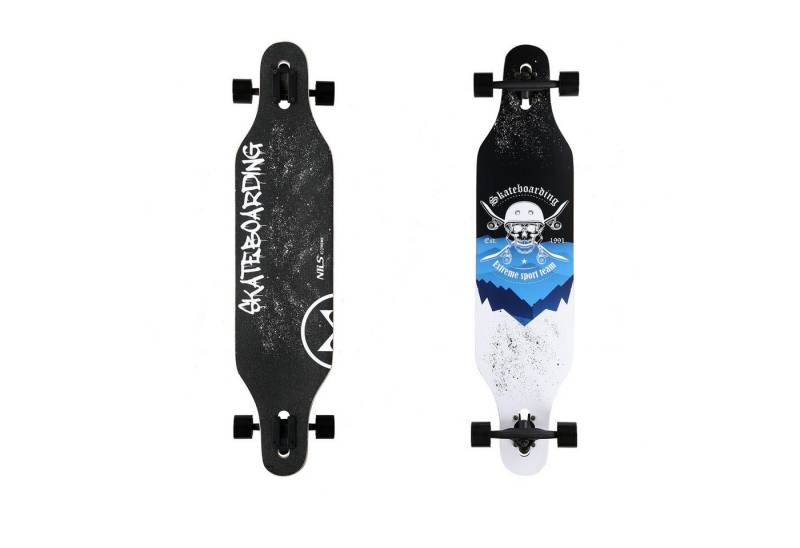 Redfink Skateboard LONGBOARD SKULL WOOD SKATE von Redfink