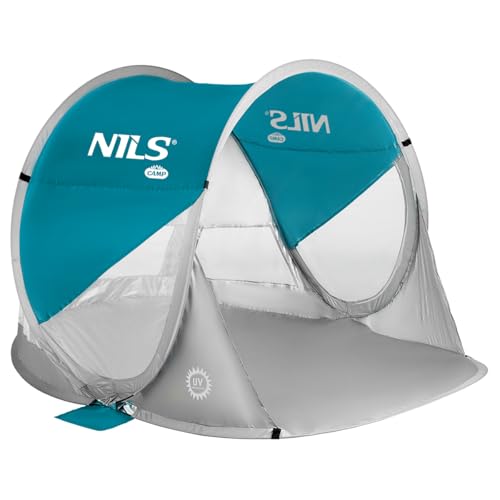 Strandzelt 150x120x95 cm selbstaufbauend – Strandmuschel POP UP Zelt UV-Schutz 30+ Wasserdicht Windschutz leicht tragbar Outdoor Sonnenschutz Camping Picknick Festival Strand Kinder Erwachsene von Redfink