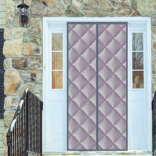 Redfire Wärmeschutzvorhang Magnet Thermo Türvorhang 90×200 cm, Ohne Bohren Wärmeschutzvorhang Fenster Wasserdicht Thermischisolierter Türvorhang Oxford-Tuch Volle GrößE für Garagen,Grau von Redfire