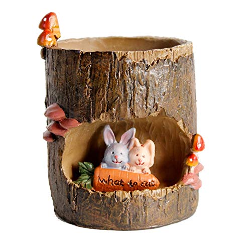 FunnyGoo Sukkulenten-Übertopf, Blumentöpfe, Bonsai-Töpfe mit niedlichen Tieren für Büro, Balkon und Garten, Rabbit von Redify