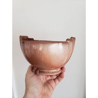 Frankoma Pottery Art Deco Vase in Braun von RediscoveredRoots