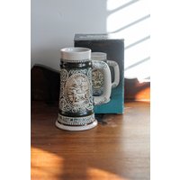 Miniatur Sportlicher Keramik Bierkrug Von Avon, Ceramarte, Made in Brasil, 1983 von RediscoveredRoots