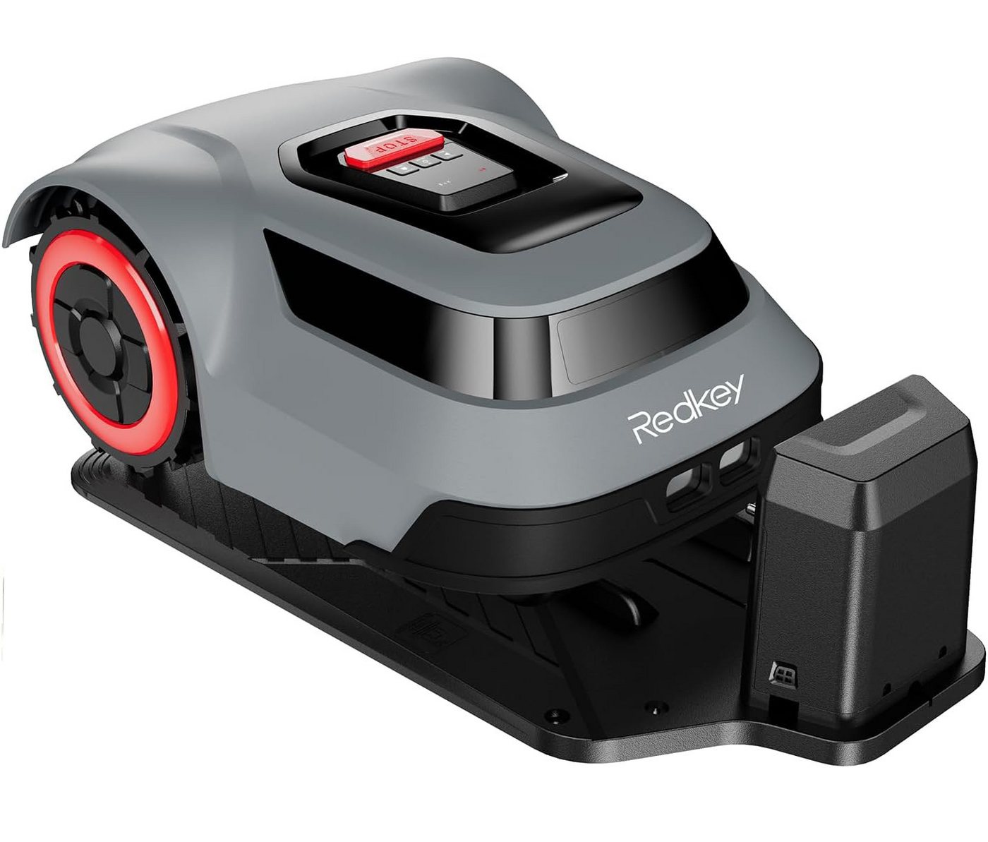 Redkey Rasenmähroboter MGC500 Mähroboter Rasenmäher Roboter, bis 500 m² Rasenfläche, (Steigleistung 45), Kabelbruch Finden Intelligente Schneidenhöhe APP Steuerung von Redkey