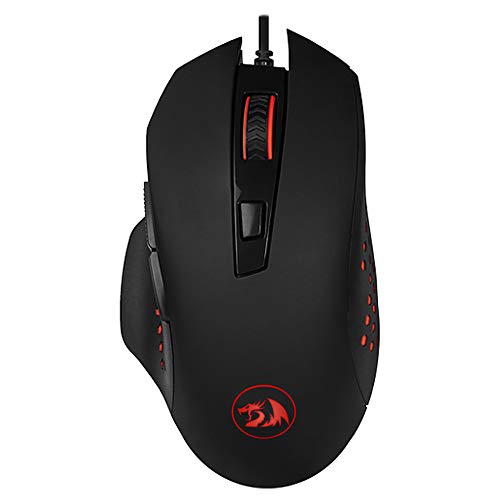 Redragon Gainer M610 Gaming-Maus, ergonomisch, dedizierte DPI-Taste, USB-Kabel, Pixart-Sensor 3168 optisch, für Desktop, Laptop, Gamer und Arbeit von Redragon