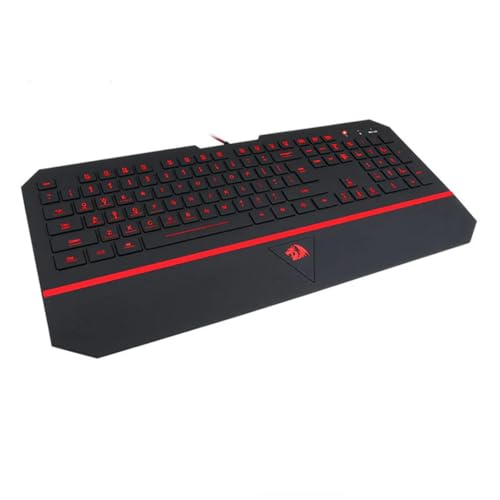 Redragon Gaming Tastatur K502 Karura LED Beleuchtete PC Gaming Tastatur Keyboard mit 104 Tasten Leise Flache Computer Tastatur mit Handballenauflage QWERTY Layout, Schwarz Redragon Gaming Tastatur K502 Karura LED Beleuchtete PC Gaming Tastatur Keyboard mit 104 Tasten Leise Flache Computer Tastatur mit Handballenauflage QWERTY Layout, Schwarz von Redragon
