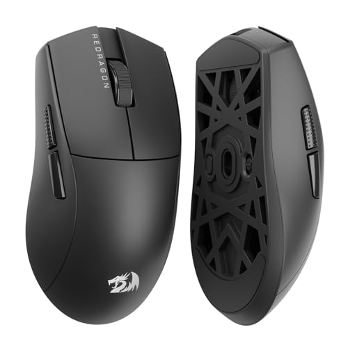 Redragon M922 PRO 3-Mode Wireless Gaming Maus, 49G Ultra-Leicht 26K DPI Maus mit ergonomischem Griff, voll programmierbare Tasten, Software unterstützt DIY Keybinds & DPI von Redragon
