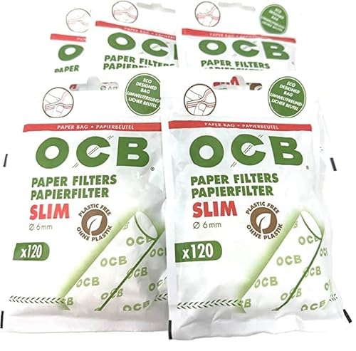 OCB Papierfilter, dünn, 6 mm, 100 % plastikfrei, 600 Filter von Reds Global