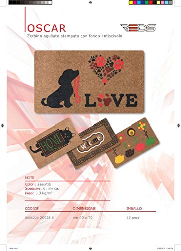 Reds Fußmatte Oscar, 40 x 70 cm, Mehrfarbig von Reds