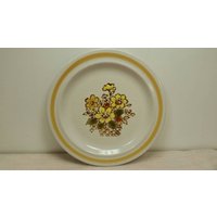 Design Zwei Steingut "Minuet" Serie Dessert Oder Salatteller Süßer Retro 1970Er Jahre Helles Und Fröhliches in Ausgezeichnetem Zustand von Redstone2020