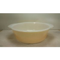 Feuer König Auflaufform Runde Lusterware Mit Griffen Milchglas Antik Vintage Backen Kochgeschirr Anchor Hocking Luster Ware von Redstone2020