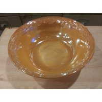 Fire King Serving Bowl Pfirsich Lusterware Milchglas Vintage in Hervorragendem Zustand Schwer Zu Finden von Redstone2020