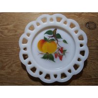 Gay Fad Teller Vintage Fun Painted Milchglas Dekorativ von Redstone2020
