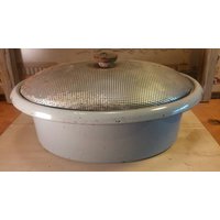 Grau Emaillierte Wurdchen Pfanne Mit Original Aluminium Deckel von Redstone2020