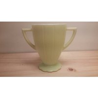 Hazel Atlas Moderntone Platonit Zuckerdose Pastel Toller Zustand von Redstone2020