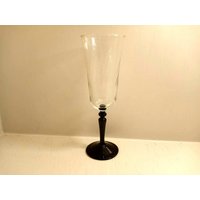 Luminarc Champagne Flöte "Swirl Optic" Mit Schwarzem Stiel Schick Und Schön, in Ausgezeichnetem Zustand" von Redstone2020