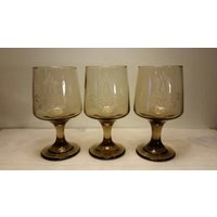 Pfaltzgraff "Village" Glas | 1 Made By Libbey | Tawny "Accent" Smokey Brown Sockel Glas One Glass von Redstone2020