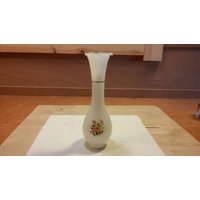Schöne Vintage Weiße Glas Anker Hocking Vase Hazel Atlas von Redstone2020