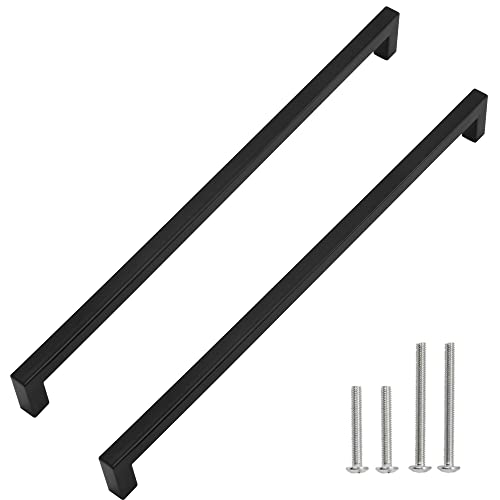 Redunest Cabinet Pulls Mattschwarze Schrankgriffe, quadratische Schubladengriffe, 5 Stück 38,1 cm Edelstahl, Küchentür, Schrank, Schubladengriffe, 384 mm Lochmitten Redunest Cabinet Pulls Mattschwarze Schrankgriffe, quadratische Schubladengriffe, 5 Stück 38,1 cm Edelstahl, Küchentür, Schrank, Schubladengriffe, 384 mm Lochmitten von Redunest