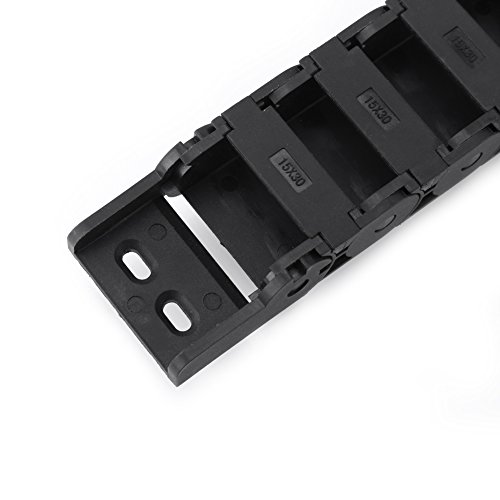 Kabelträger-Schleppkette, 1 Meter Nylon-Kabelkette Drahtgravurmaschinenbefestigung 15 mm x 30 mm für flexible Kabel und kleine Hydraulikschläuche oder von Redxiao