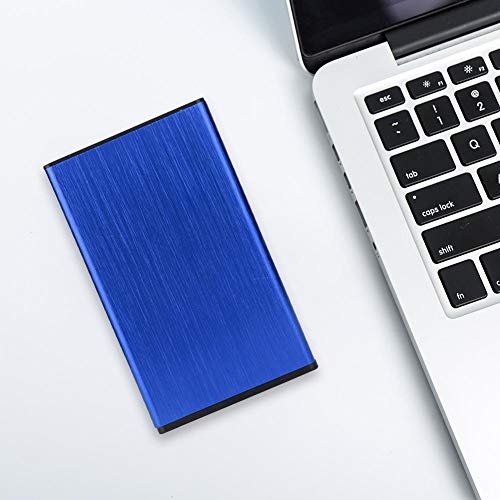 Redxiao 【𝐁𝐥𝐚𝐜𝐤 𝐅𝐫𝐢𝐝𝐚𝒚 𝐃𝐞𝐚𝐥𝐬】 2,5 Zoll USB2.0 Mobile HDD-Gehäuse, kompatibel, langlebig, stabil, leicht, gebürstet, 2 TB Festplattenbox, für 2 TB HDD-SSD(Blue) von Redxiao