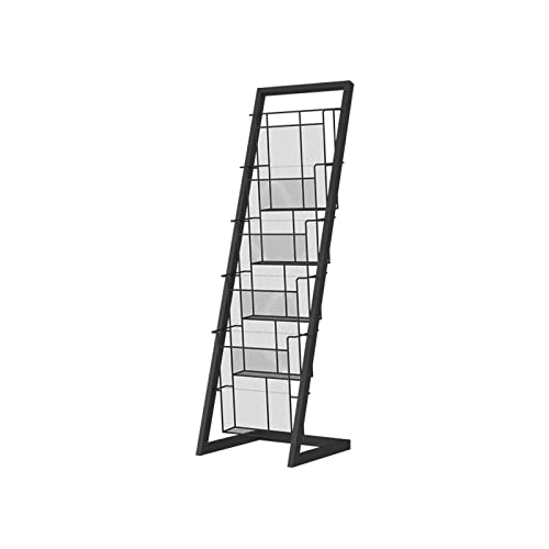 ReeSet Prospektständer Nordic Schmiedeeisen Wohnzimmer Stand Buch Zeitung Rack Informationen Display Rack Büro Magazin Rack Lagerung Rack Bodenstehender Zeitschriftenhalter (Color : C, Size : 5 Tier) von ReeSet