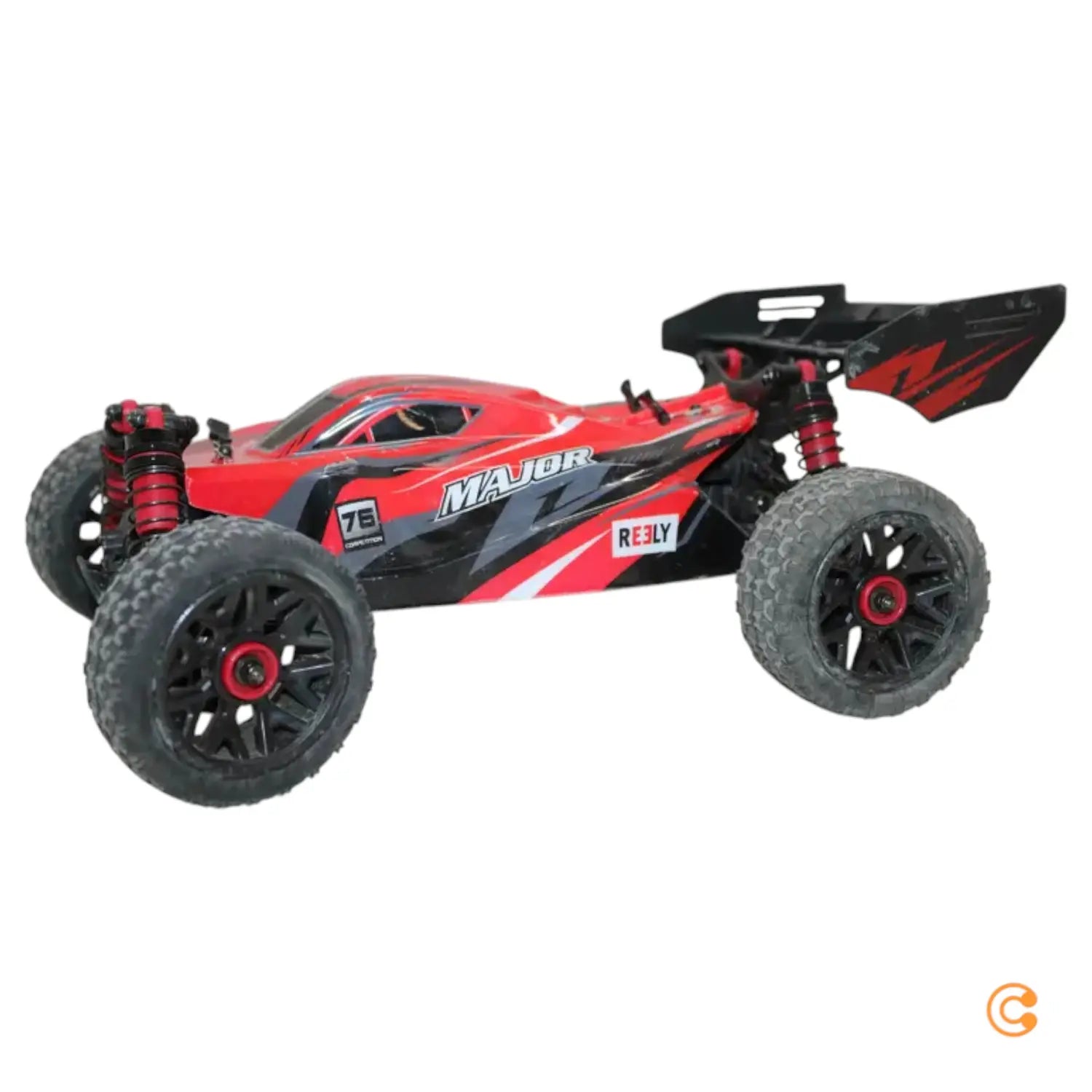 B-Ware Reely Major Rot Brushed 1:14 Rc Modellauto Elektro Buggy Auto Siehe Text/Foto von Reely