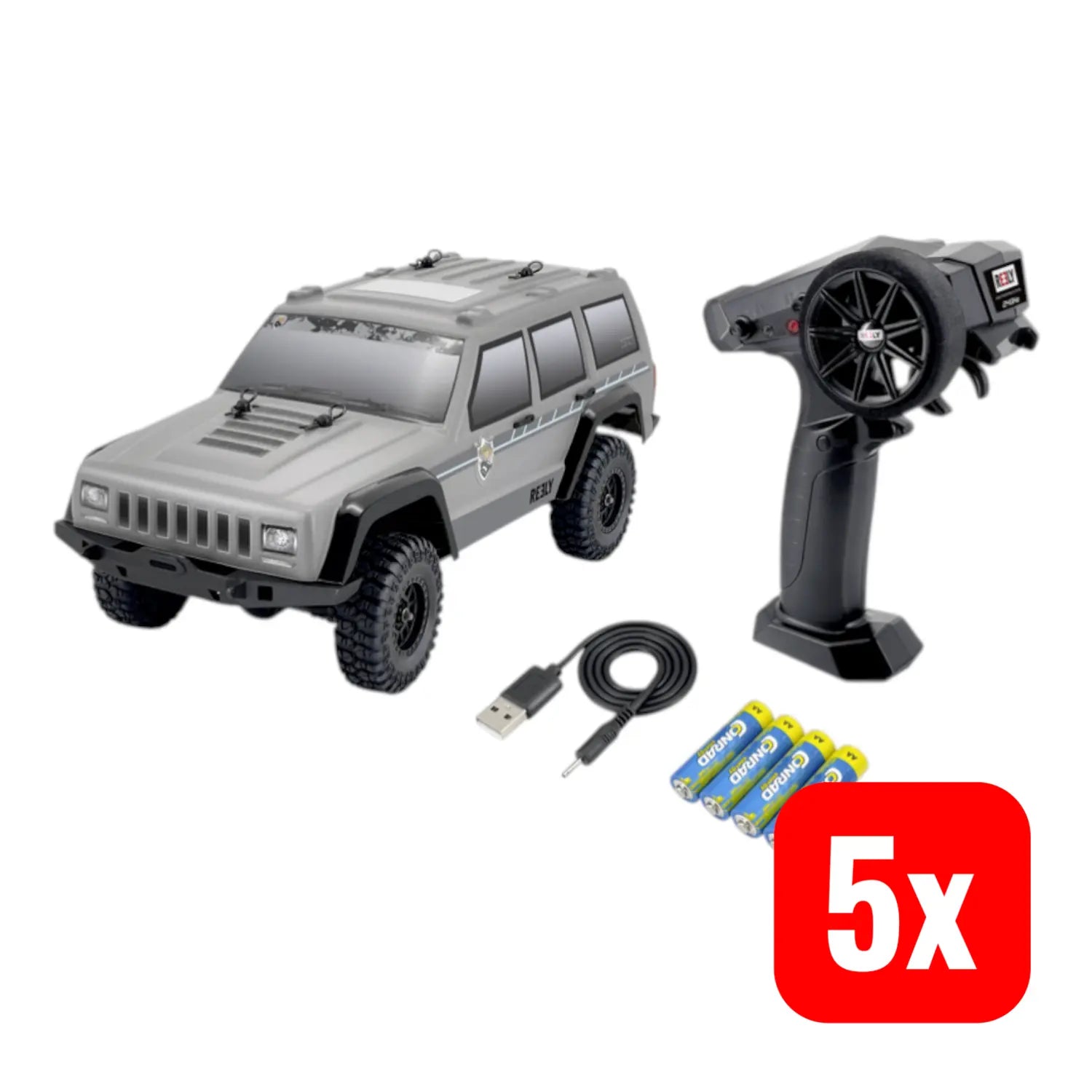 B-Ware Reely Mini Freemen Brushed Auto 1:16 Rennwagen Modell Fernsteuerung Akku 5 Stück von Reely