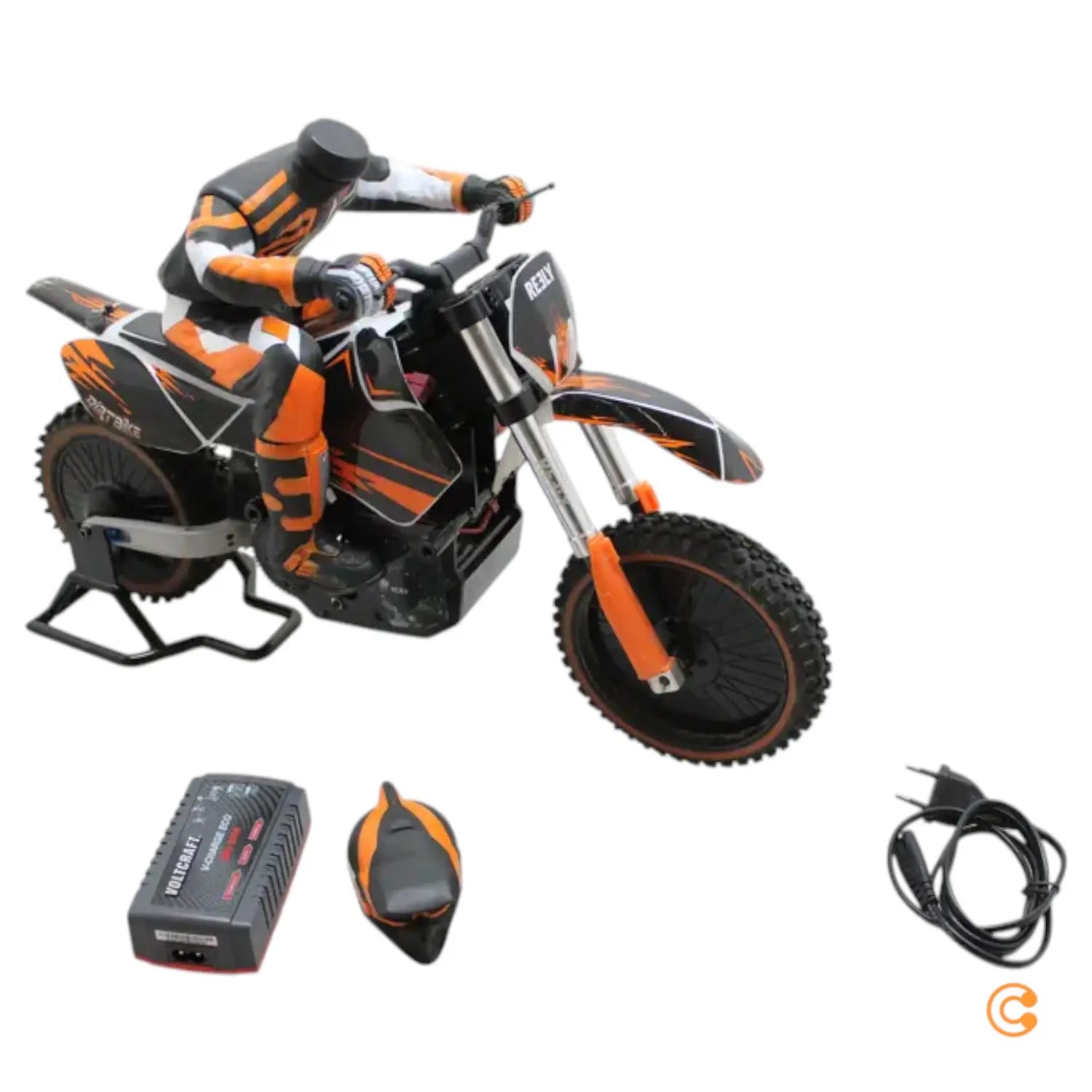 C-Ware Reely Brushless 1:4 Rc Motorrad Elektro Inkl. Akku Ladegerät Siehe Text/Foto von Reely