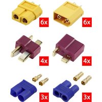Reely RE-6699867 Akku Stecker XT60, T-Stecker, EC3 vergoldet 1St. von Reely