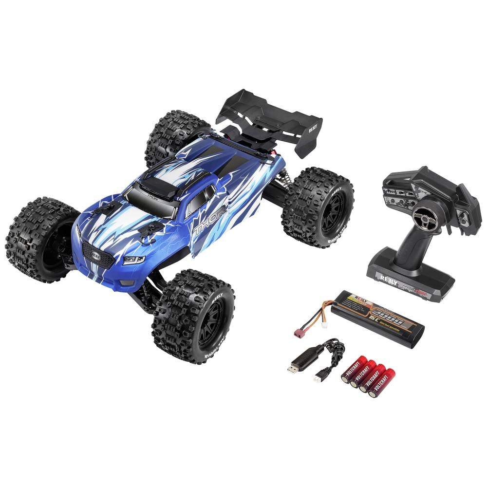 B-Ware Reely Thor Blau Brushed 1:10 Modellauto Elektro Monstertruck Siehe Text/Foto von Reely