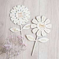 Abschiedsgeschenk Kindergarten Erzieherin Lehrerin | Danke Geschenk Schule Personalisierte Holzblume Mit Kindernamen Reezadesign von Reezadesign