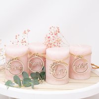 Adventskranz Zahlen 4Er Set Aus Holz | Adventsdeko Weihnachtsdeko Reezadesign von Reezadesign