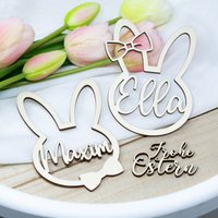Personalisierter Osterhase Holzanhänger Mit Namen | Osterkörbchen Deko Osteranhänger Osterdeko Ostergeschenk Reezadesign von Reezadesign