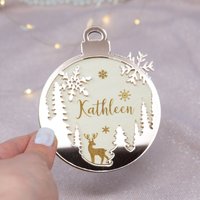 Weihnachtsbaumkugel Holz Mit 3D-Effekt "Weihnachtswald" | Weihnachtskugel Personalisiert Weihnachtsgeschenk Reezadesign Weihnachtsbaumkugel Holz Mit 3D-Effekt "Weihnachtswald" | Weihnachtskugel Personalisiert Weihnachtsgeschenk Reezadesign von Reezadesign
